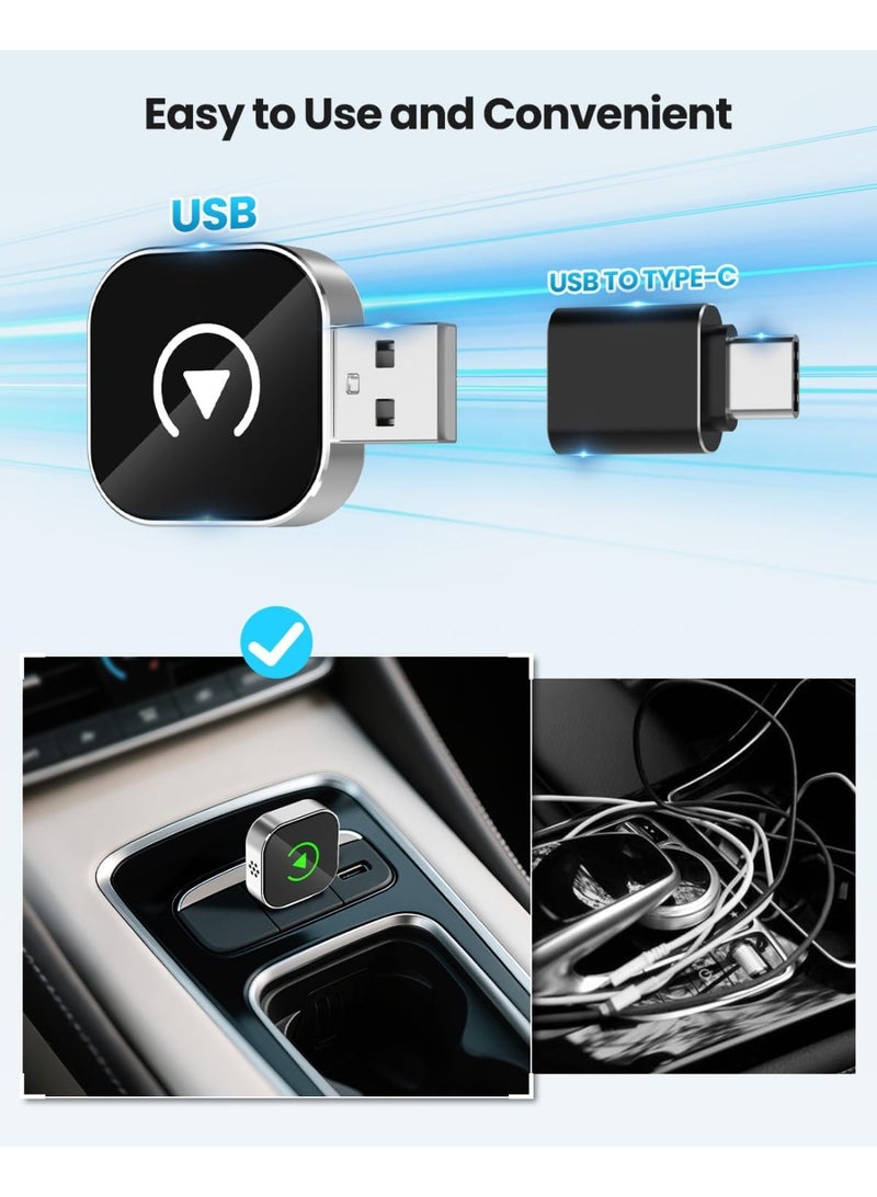 أوشيما مُعدّل كار بلاي لاسلكي، مُعدّل كار بلاي الأسود للآيفون، مُعدّل كار كار بلاي، اتصال سلس لتحويل الكابل إلى اللاسلكي، مُعدّل أندرويد أوت صغير مستقر وقابل للتشغيل من تلقاء نفسه - Image 4